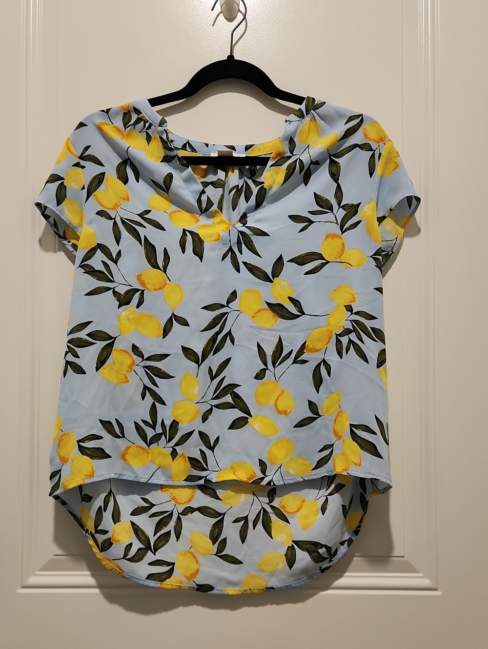 Finn & Grace Blue Lemon Print Top - Medium